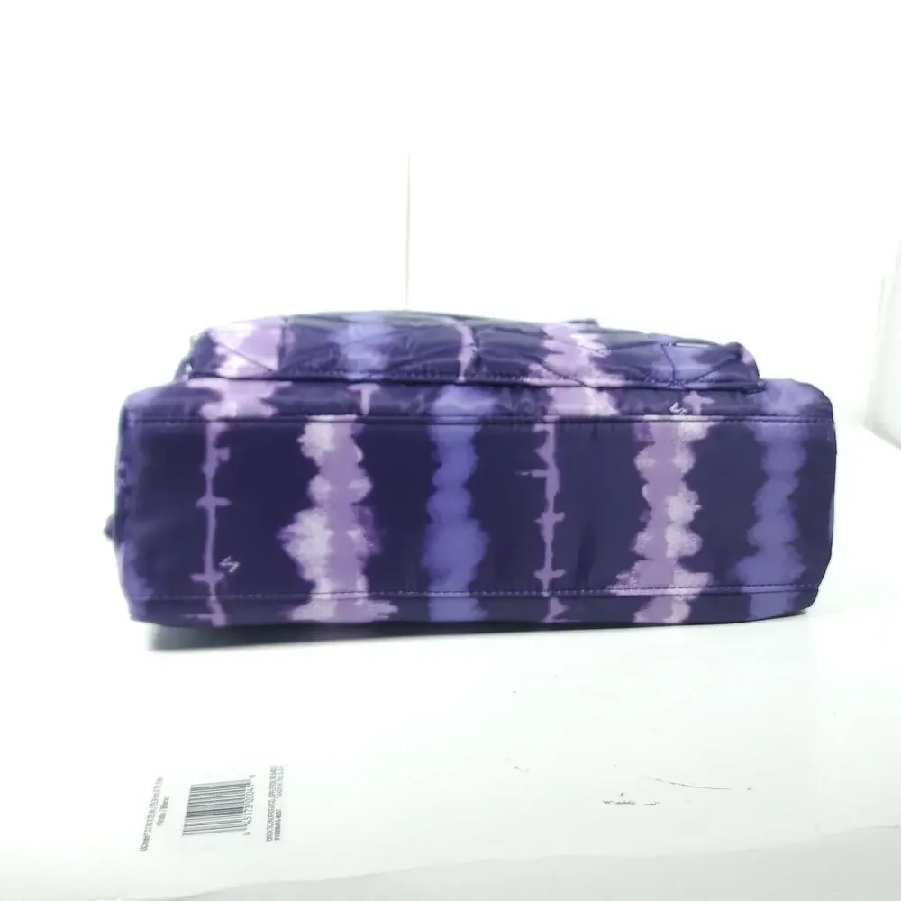 LUG Stretch Women's Purple Tie Dy Quilted Organizer Travel Crossbody Bag Purse